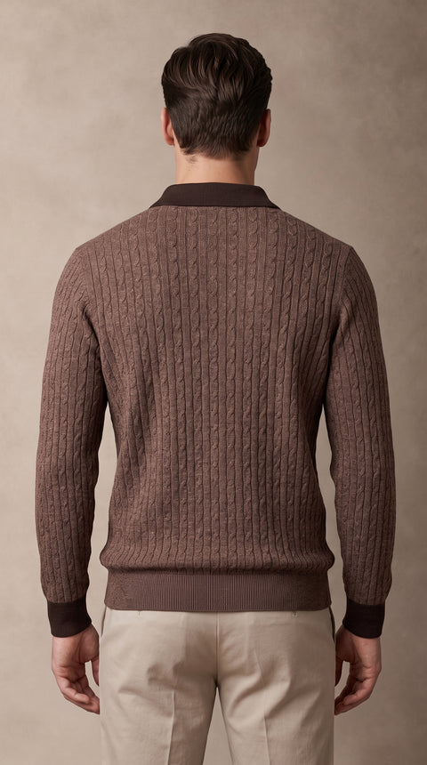 Saxon Button Knit Polo 01