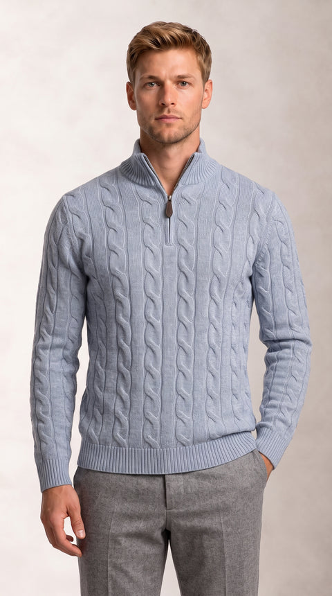Saxon Cable-Knit Wool-Blend HZ 01