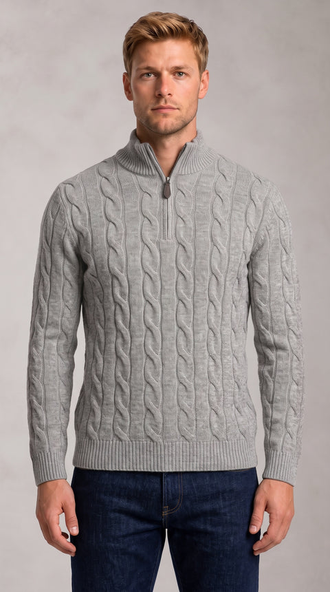 Saxon Cable-Knit Wool-Blend HZ 01