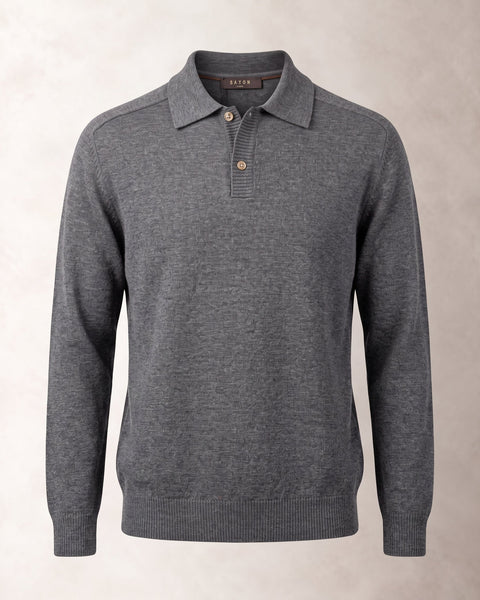 Saxon Wool Button polo 01