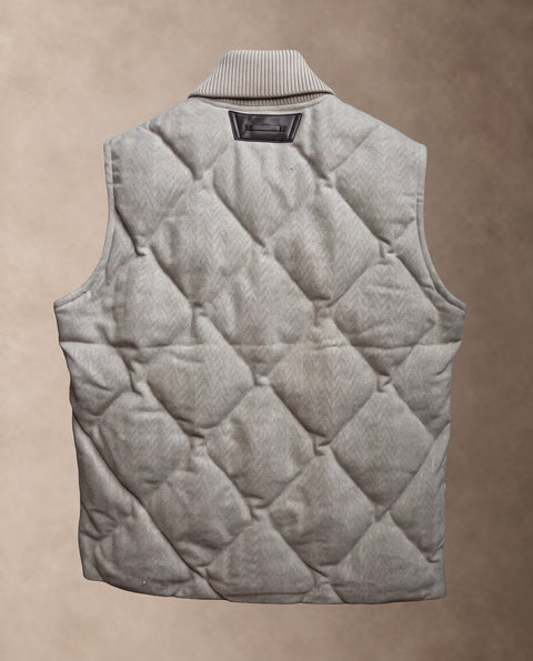 Saxon Herringbone Wool Vest