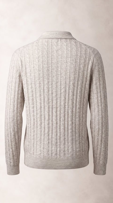 Saxon Cable- Knit Cardigan