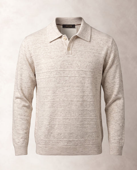 Saxon Wool-Blend Button polo 01