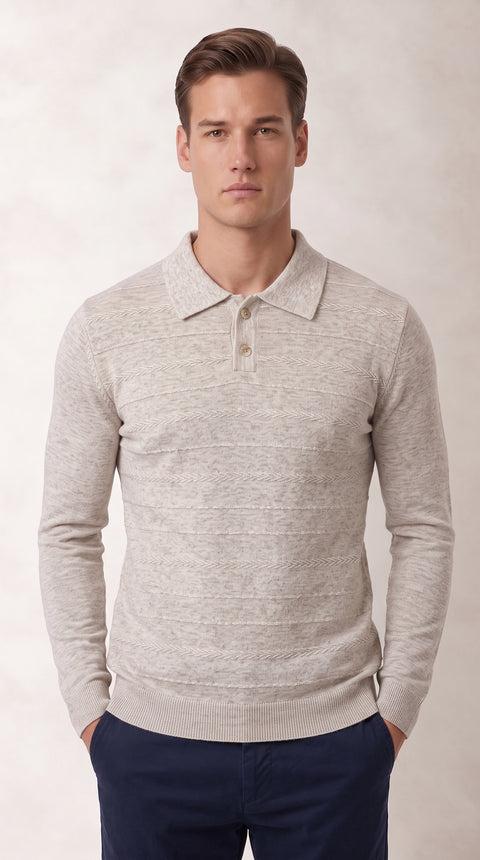 Saxon Wool-Blend Button polo 01
