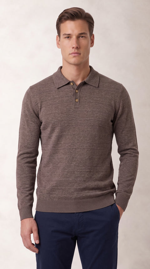 Saxon Wool-Blend Button polo 01