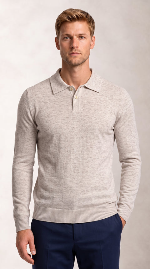 Saxon Wool Button polo 01