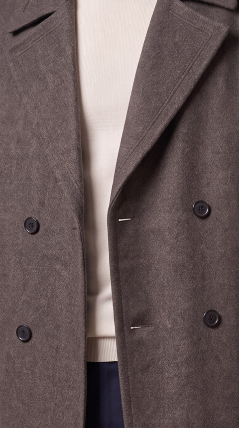 Saxon Wool Blend Funnel-Neck Coat