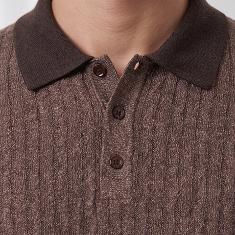 Saxon Button Knit Polo 01