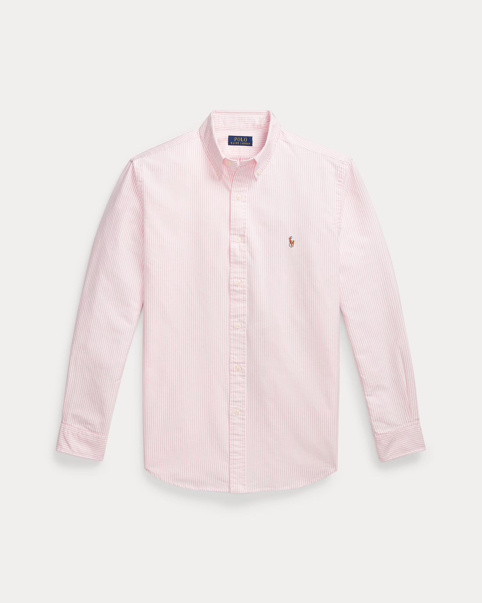 S / Pink Striped/gold logo