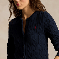 Women Cable-Knit Cotton Cardigan