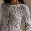 Women Cable-Knit Cotton Cardigan