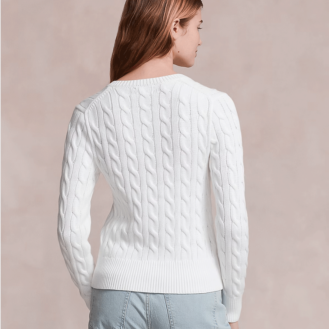 Women Cable-Knit Cotton Cardigan